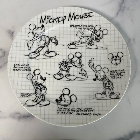 Disney Mickey Mouse Sketch Book Plates 10.5" &  8" - Picture 4 of 11